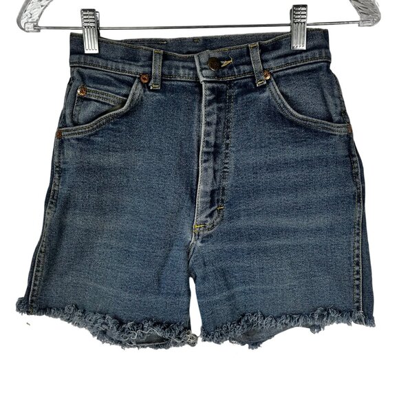 Lee High Waisted Denim Shorts Womens Size 8 Raw Hem - Picture 1 of 9